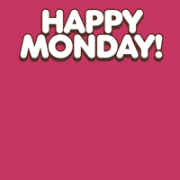 Sponsored gif. Three coffees from Dunkin’ Donuts zoom forward into view and tilt from side to side as confetti explodes behind them. Text reads, “Happy Monday!”