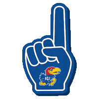 Kansas Basketball Ku Sticker by College Colors Day