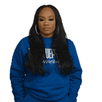 BLUEPRINTUNIVERSITY girl blue woman shrug Sticker