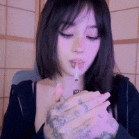 Cute Girl Smoking GIF