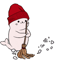 Broom Stick Art Sticker by Sappy Seals Community