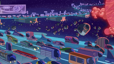 new york space GIF by Cartoon Hangover
