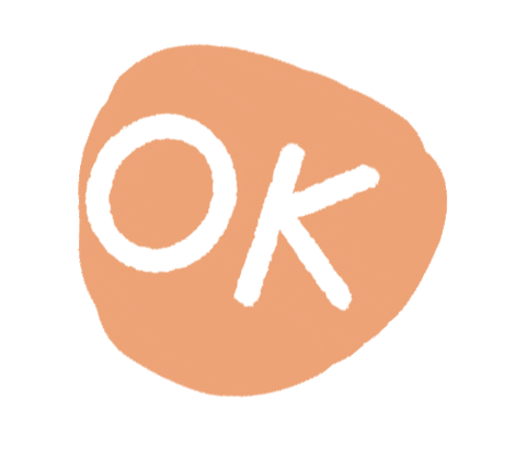 Orange Ok Sticker by Pretty Whiskey / Alex Sautter