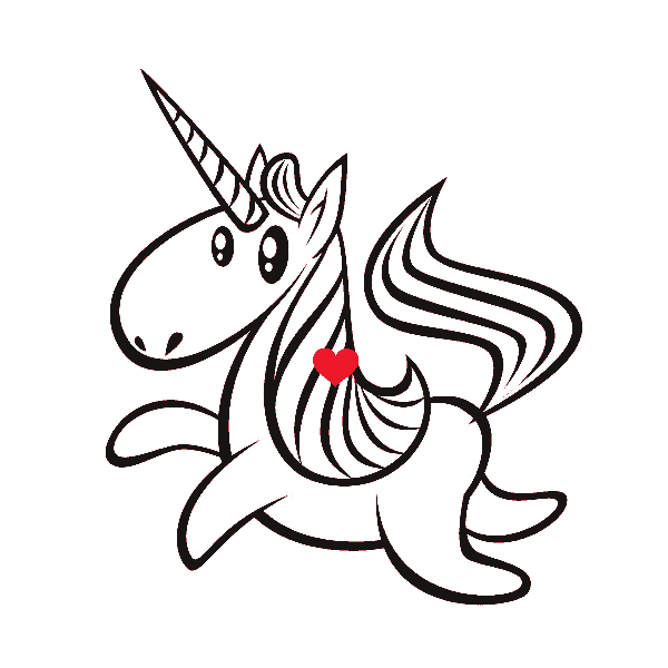 Heart Unicorn Sticker by 123Consulting