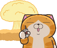 Cat Boom Sticker by MochiDad