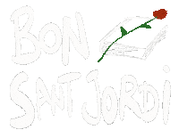 Sant Jordi Rosa Sticker by David Riera