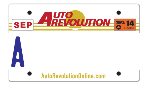 License Plate Sticker by autorevolutiontv