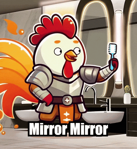 Mirror Mirror Selfie GIF by Zorooster