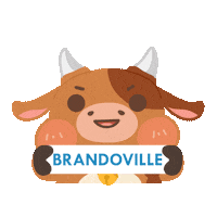 BrandovilleStickers excited bouncy ox brandoville Sticker