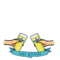 Labor Day Cheers Sticker by Rockshore