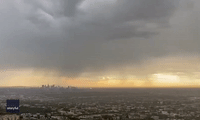 Epic Lightning Bolts Strike Downtown Los Angeles