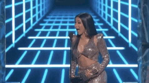 Excited Cardi B GIF by Billboard Music Awards