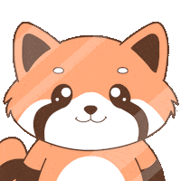 Red Panda Kiss Sticker