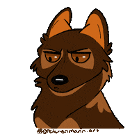 gretchenmannart dog wow annoyed right Sticker