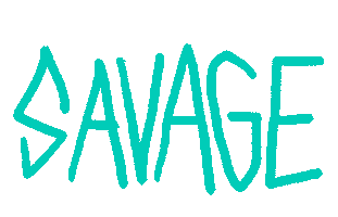 Savage Printmeggin Sticker by megan lockhart