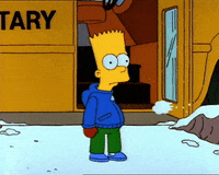 The Simpsons Snowball Fight GIF