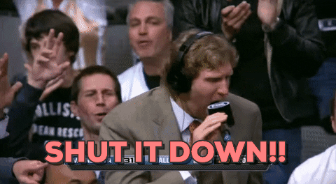 Shut It Down Dallas Mavericks GIF by NBA