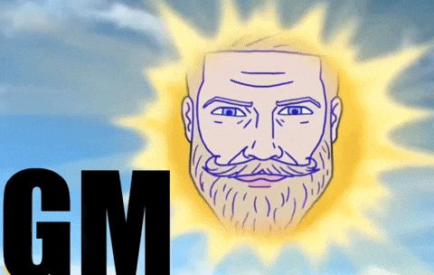 Good Morning Hello GIF by Based Chad