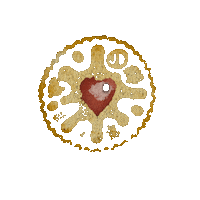 gyotakugifts biscuit north wales gyotaku jammie dodger Sticker