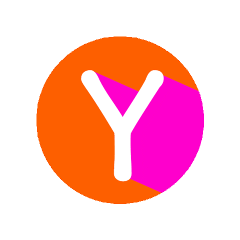 Pink Orange Sticker