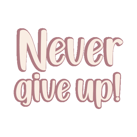 Never Give Up Girl Sticker