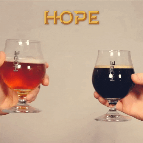 Cheers Beer Glasses GIF by Hope Beer
