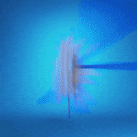 Digital art gif. Against a blue background, the word "Nope!" appears, styled in a classic pop art comic strip way. Beneath the "Nope!" are several layered crash, bang, boom effects that you would see in a comic strip during a fight scene.