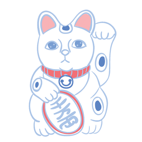 Chinese Cat Sticker by Shiseido Indonesia