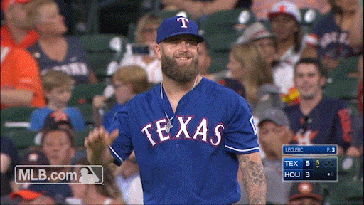 high five texas rangers GIF by MLB