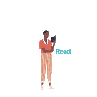 Reading Read Sticker by Anyplay Audiobooks