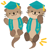 OtterStudentUnion art illustration graduation grad Sticker