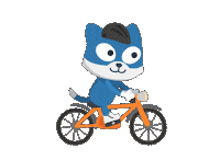 Cat Bike Sticker by Studycat language learning for kids