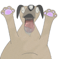 Excited Dog Sticker by Megan