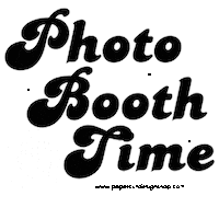 papercutdesignshop white black disco photobooth Sticker