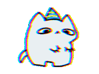Happy Birthday Cat Sticker