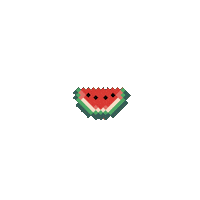 Pixel Fruit Sticker by Brainsonic