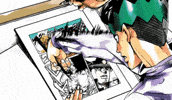 Rohan Kishibe Drawing GIF