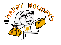 Happy Holidays Sticker by Minka Comics