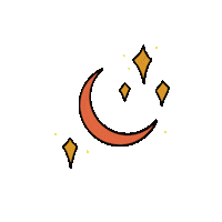 Moon And Stars Star Sticker by Rhianna Moon