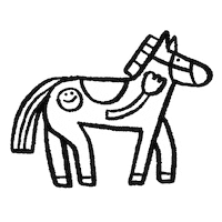 Horse Doodle Sticker