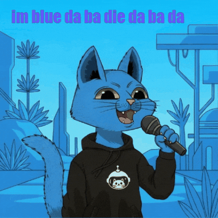 Happy Blue Cat GIF by Doge Pound