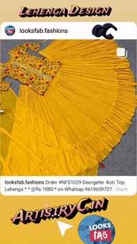 Georgette Lehenga GIF by ArtistryC