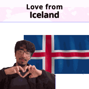 Love Is Iceland Sticker