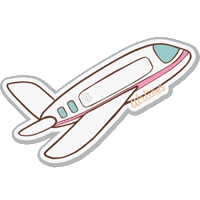 Plane Flying Sticker by GOONWOO.RUSSIA