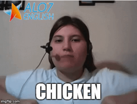 chicken total physical response GIF by ALO7.com