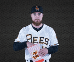 SaltLakeBees eating stare popcorn focus GIF