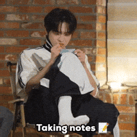 Leo Taking Notes GIF