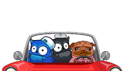 Car Owl Sticker by BigBrains