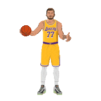 Los Angeles Lakers Basketball Sticker by SportsManias