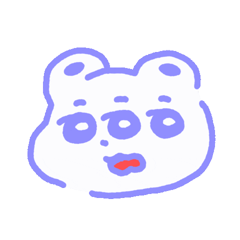 Confused Bear Sticker
